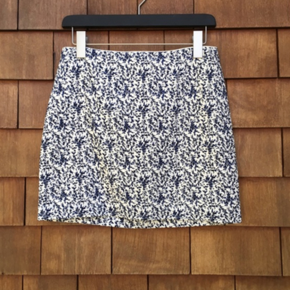 Madewell Blue Floral Bud Mini Print Skirt 4